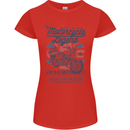 Motorcycle Legend Biker Motorcycle Chopper Womens Petite Cut T-Shirt Red