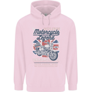 Motorcycle Legend Biker Union Jack British Childrens Kids Hoodie Light Pink