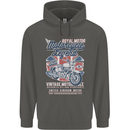 Motorcycle Legend Biker Union Jack British Childrens Kids Hoodie Storm Grey