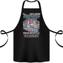 Motorcycle Legend Biker Union Jack British Cotton Apron 100% Organic Black