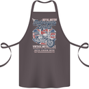 Motorcycle Legend Biker Union Jack British Cotton Apron 100% Organic Dark Grey