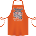 Motorcycle Legend Biker Union Jack British Cotton Apron 100% Organic Orange