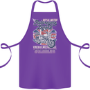 Motorcycle Legend Biker Union Jack British Cotton Apron 100% Organic Purple