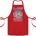 Motorcycle Legend Biker Union Jack British Cotton Apron 100% Organic Red