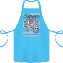 Motorcycle Legend Biker Union Jack British Cotton Apron 100% Organic Turquoise