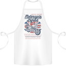 Motorcycle Legend Biker Union Jack British Cotton Apron 100% Organic White