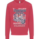 Motorcycle Legend Biker Union Jack British Kids Sweatshirt Jumper Heliconia