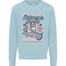 Motorcycle Legend Biker Union Jack British Kids Sweatshirt Jumper Light Blue