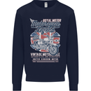 Motorcycle Legend Biker Union Jack British Kids Sweatshirt Jumper Navy Blue