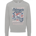 Motorcycle Legend Biker Union Jack British Kids Sweatshirt Jumper Sports Grey
