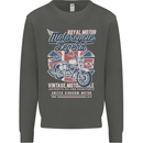 Motorcycle Legend Biker Union Jack British Kids Sweatshirt Jumper Storm Grey