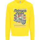 Motorcycle Legend Biker Union Jack British Kids Sweatshirt Jumper Yellow