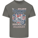 Motorcycle Legend Biker Union Jack British Mens Cotton T-Shirt Tee Top Charcoal