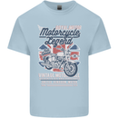 Motorcycle Legend Biker Union Jack British Mens Cotton T-Shirt Tee Top Light Blue