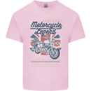 Motorcycle Legend Biker Union Jack British Mens Cotton T-Shirt Tee Top Light Pink