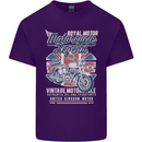 Motorcycle Legend Biker Union Jack British Mens Cotton T-Shirt Tee Top Purple
