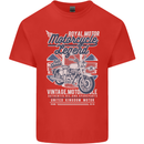 Motorcycle Legend Biker Union Jack British Mens Cotton T-Shirt Tee Top Red