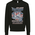 Motorcycle Legend Biker Union Jack British Mens Sweatshirt Jumper Black