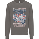 Motorcycle Legend Biker Union Jack British Mens Sweatshirt Jumper Charcoal