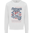 Motorcycle Legend Biker Union Jack British Mens Sweatshirt Jumper White