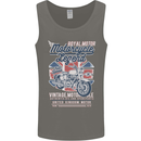 Motorcycle Legend Biker Union Jack British Mens Vest Tank Top Charcoal