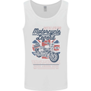 Motorcycle Legend Biker Union Jack British Mens Vest Tank Top White