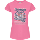 Motorcycle Legend Biker Union Jack British Womens Petite Cut T-Shirt Azalea