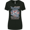 Motorcycle Legend Biker Union Jack British Womens Wider Cut T-Shirt Black