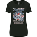 Motorcycle Legend Biker Union Jack British Womens Wider Cut T-Shirt Black