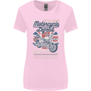 Motorcycle Legend Biker Union Jack British Womens Wider Cut T-Shirt Light Pink