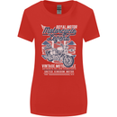 Motorcycle Legend Biker Union Jack British Womens Wider Cut T-Shirt Red