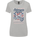Motorcycle Legend Biker Union Jack British Womens Wider Cut T-Shirt Sports Grey