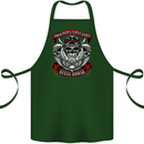 Motorcycle Lound Pipes Saves Lives Biker Cotton Apron 100% Organic Forest Green