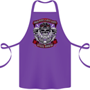 Motorcycle Lound Pipes Saves Lives Biker Cotton Apron 100% Organic Purple