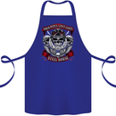 Motorcycle Lound Pipes Saves Lives Biker Cotton Apron 100% Organic Royal Blue