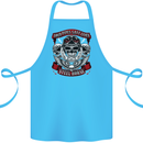 Motorcycle Lound Pipes Saves Lives Biker Cotton Apron 100% Organic Turquoise
