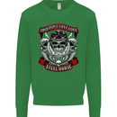 Motorcycle Lound Pipes Saves Lives Biker Kids Sweatshirt Jumper Irish Green