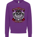 Motorcycle Lound Pipes Saves Lives Biker Kids Sweatshirt Jumper Purple