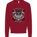 Motorcycle Lound Pipes Saves Lives Biker Kids Sweatshirt Jumper Red