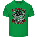 Motorcycle Lound Pipes Saves Lives Biker Kids T-Shirt Childrens Irish Green