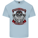 Motorcycle Lound Pipes Saves Lives Biker Kids T-Shirt Childrens Light Blue