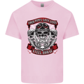 Motorcycle Lound Pipes Saves Lives Biker Kids T-Shirt Childrens Light Pink