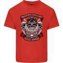 Motorcycle Lound Pipes Saves Lives Biker Kids T-Shirt Childrens Red