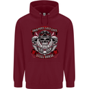 Motorcycle Lound Pipes Saves Lives Biker Mens 80% Cotton Hoodie Maroon