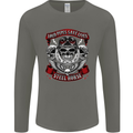 Motorcycle Lound Pipes Saves Lives Biker Mens Long Sleeve T-Shirt Charcoal