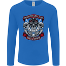 Motorcycle Lound Pipes Saves Lives Biker Mens Long Sleeve T-Shirt Royal Blue