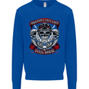Motorcycle Lound Pipes Saves Lives Biker Mens Sweatshirt Jumper Royal Blue