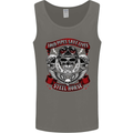 Motorcycle Lound Pipes Saves Lives Biker Mens Vest Tank Top Charcoal