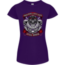 Motorcycle Lound Pipes Saves Lives Biker Womens Petite Cut T-Shirt Purple