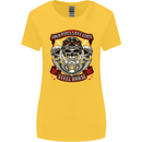 Motorcycle Lound Pipes Saves Lives Biker Womens Wider Cut T-Shirt Yellow